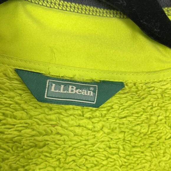 L.L Bean Boys Full Zip Fleece Sweater Gray Green Size Medium - Picture 3 of 6